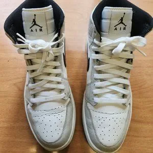 ★ Nike Air ★Jordan 1 Retro White Elephant Print Men's) Air Jordan 1 Retro High OG 'White Cement / Elephant